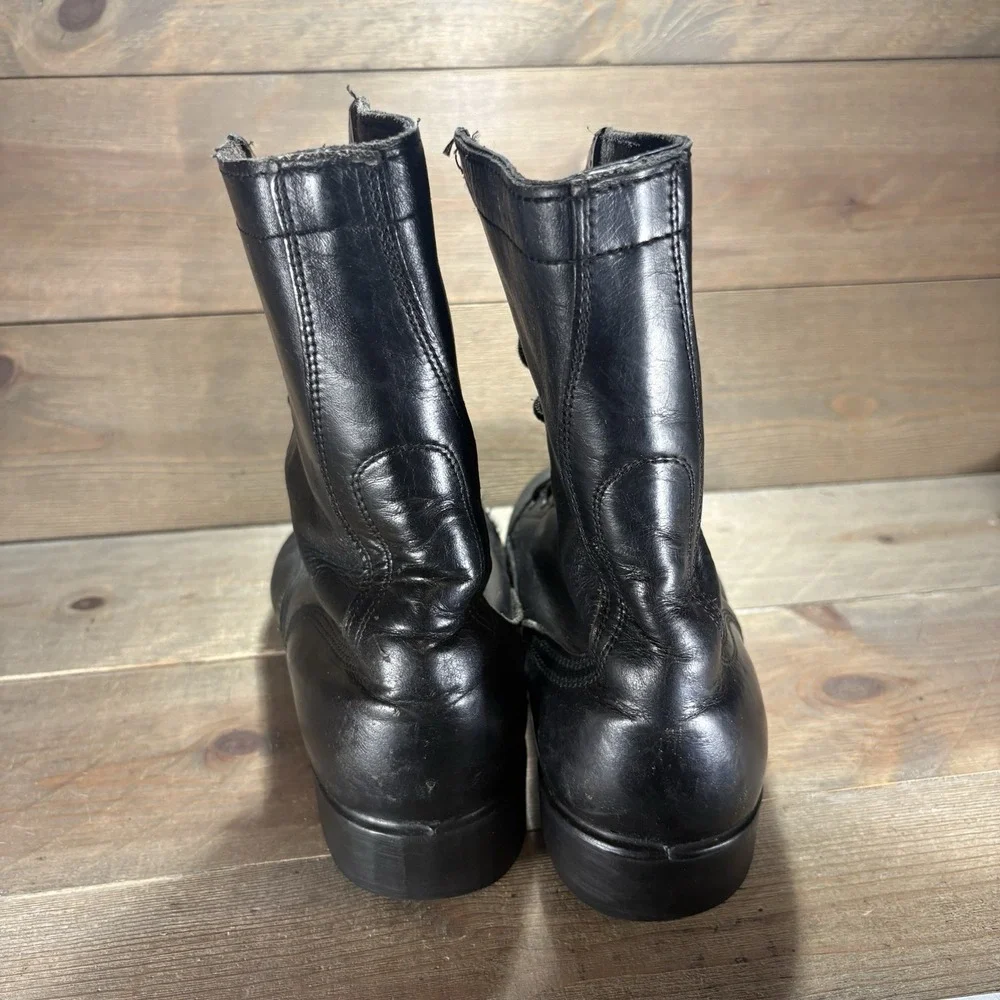 vintage ro search mens size 10.5 shoes black leather combat military boots